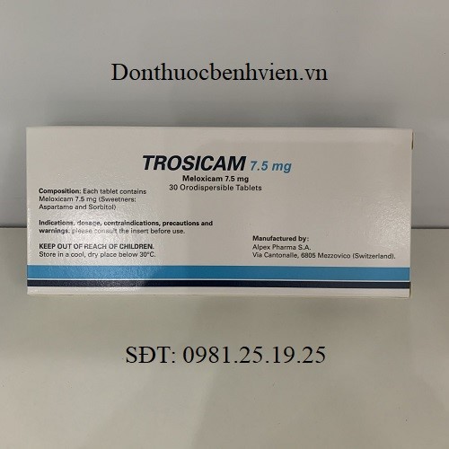 Thuốc Trosicam 7.5mg