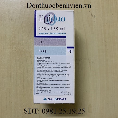 Thuốc Epiduo 0.1%/2.5% Gel