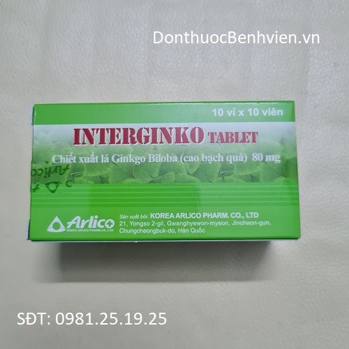 Viên Uống Thuốc Interginko Tablet 80mg
