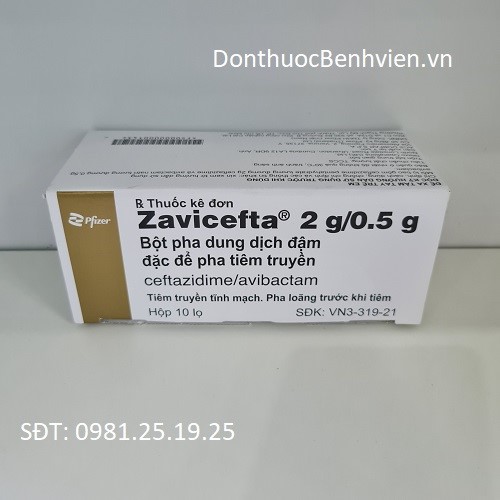Thuốc Tiêm truyền tĩnh mạch Zavicefta 2g/0.5g