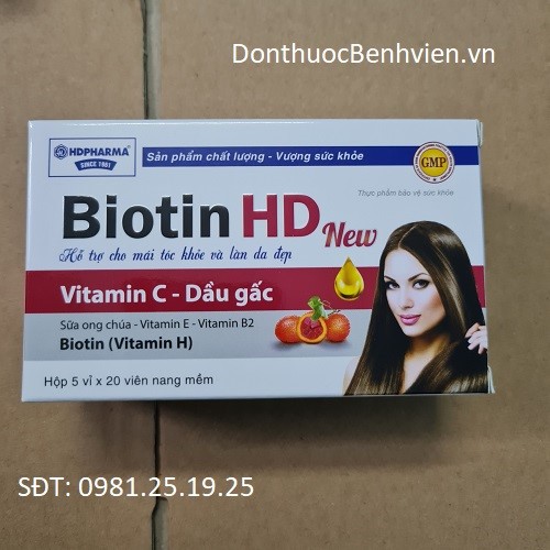 Biotin HD New - Hỗ trợ mái Tóc khỏe và làn Da đẹp