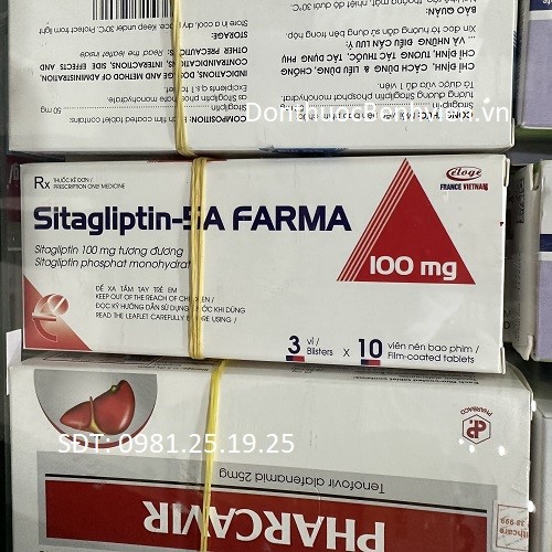 Viên uống Thuốc Sitagliptin-5A Farma 100mg