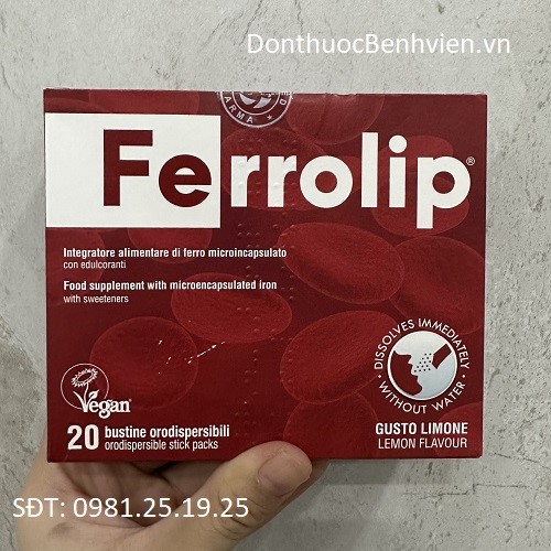 Gói bột uống Ferrolip - Bổ sung sắt