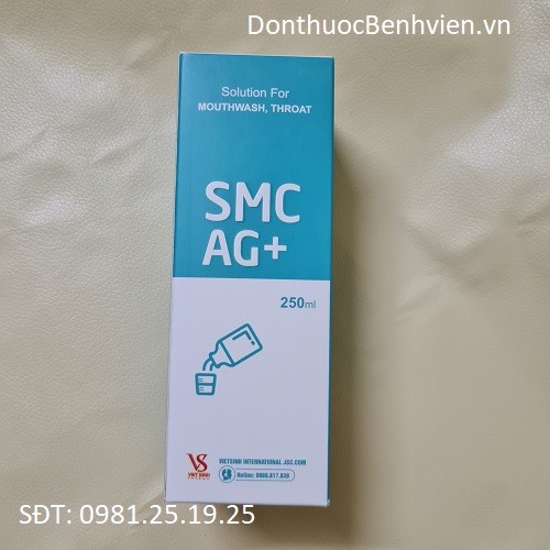 Dung dịch xúc miệng họng SMC AG+ 250ml
