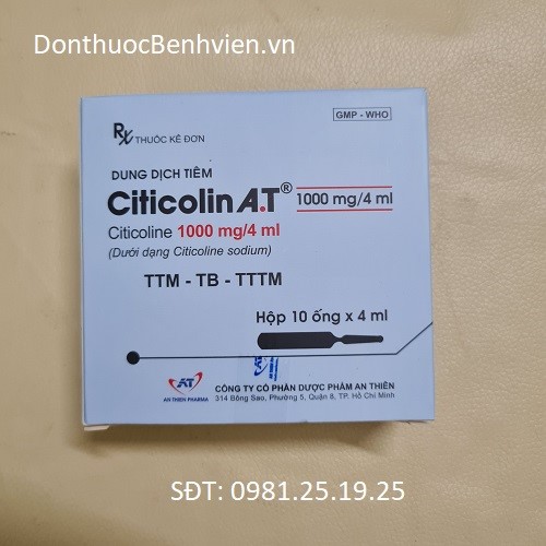 Dung dịch tiêm Thuốc Citicolin A.T 1000mg/4ml