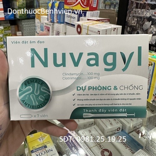 Viên đặt âm đạo Nuvagyl 100mg/100mg