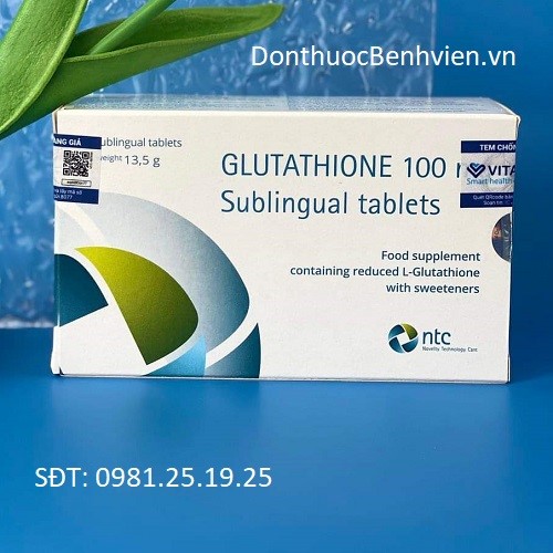 Viên nén Glutathione 100mg Sublingual Tablets