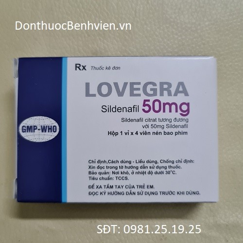 Viên nén bao phim Thuốc Lovegra 50mg