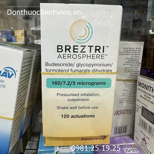 Thuốc xịt Breztri aerosphere 160mcg/7.2mcg/5mcg