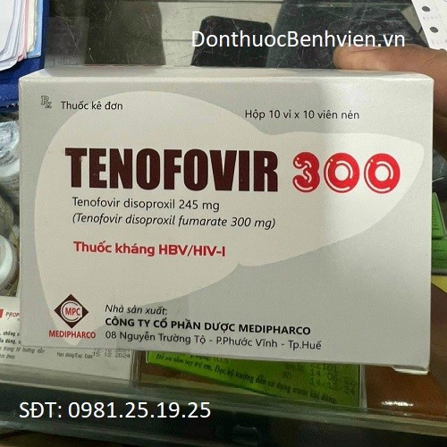 Viên nén Thuốc Medipharco Tenofovir 300