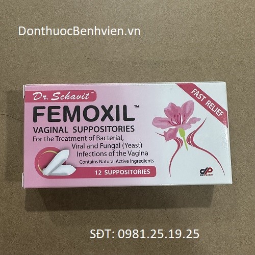 Thuốc Viên đặt âm đạo FEMOXIL