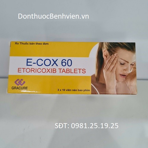 Viên nén bao phim Thuốc E Cox 60mg