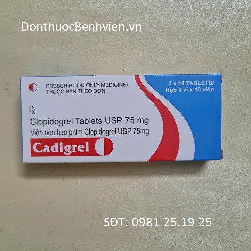 Viên nén bao phim Thuốc Cadigrel 75mg