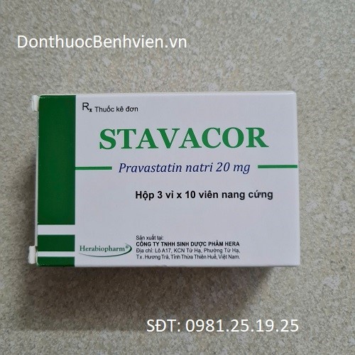 Viên nang cứng Thuốc Stavacor 20mg