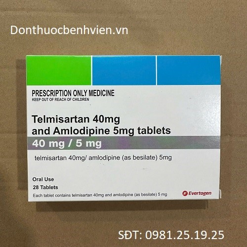 Viên nén Thuốc Telmisartan 40mg and amlodipine 5mg