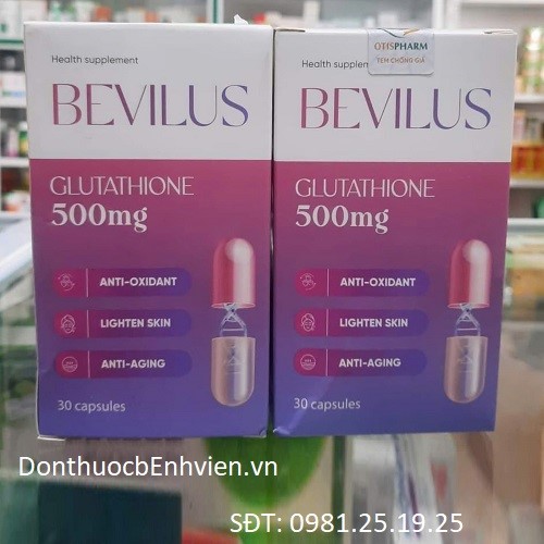 Viên nang cứng uống Bevilus Glutathione 500mg