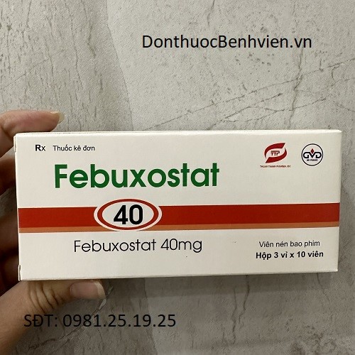 Viên nén bao phim Thuốc Febuxostat 40 TTP