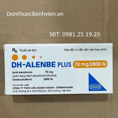 Viên nén bao phim Thuốc DH-Alenbe Plus 70mg/2800IU