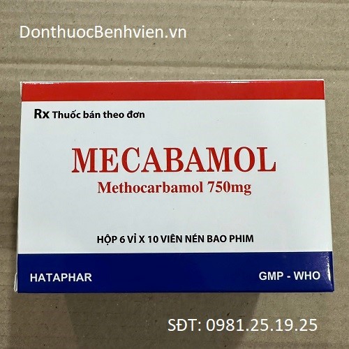 Viên nén bao phim Thuốc Mecabamol 750mg