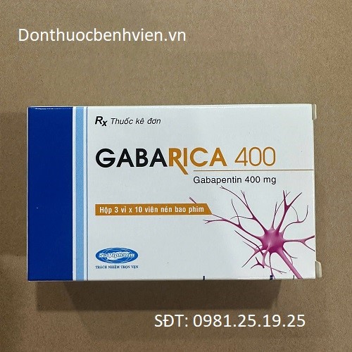 Viên nén bao phim Thuốc Gabarica 400mg