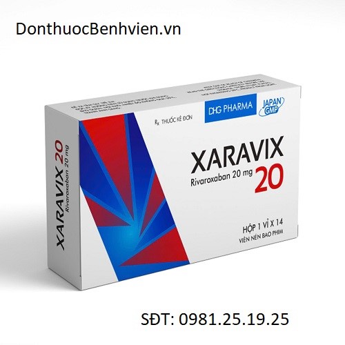 Viên nén bao phim Thuốc Xaravix 20mg