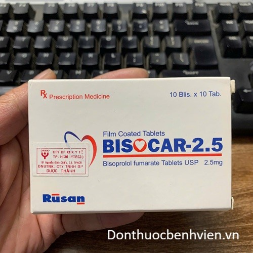 Viên nén bao phim Thuốc Bisocar 2.5mg