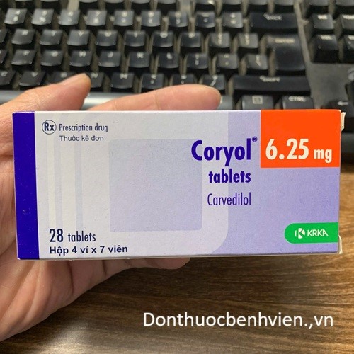 Viên uống Thuốc Coryol Tablets 6.25mg