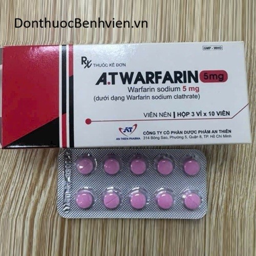 Viên nén Thuốc A.T Warfarin 5mg