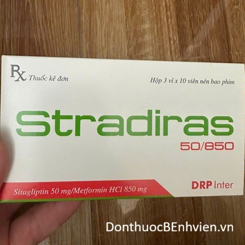 Viên nén bao phim Thuốc Stradiras 50/850