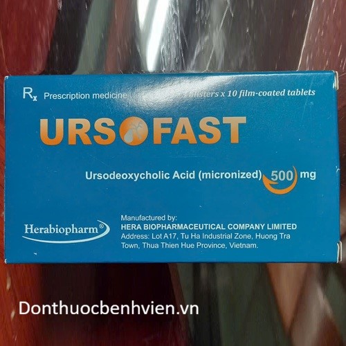 Viên nén bao phim Thuốc Ursofast 500mg