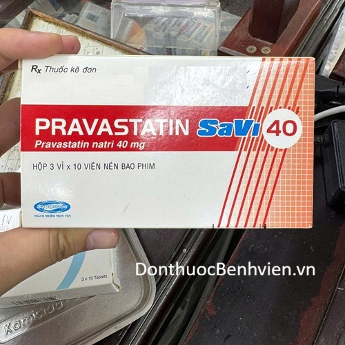 Viên nén bao phim Thuốc Paravastatin Savi 40mg