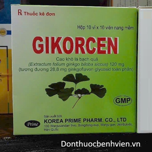 Viên nang mềm Thuốc Gikorcen 120mg