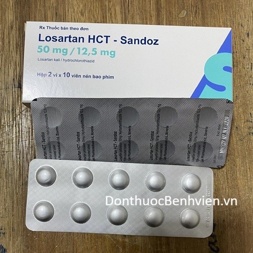 Viên uống Thuốc Losartan HCT Sandoz 50mg/12.5mg