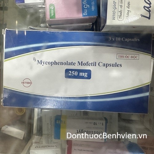 Viên uống Thuốc Mycophenolate Mofetil Capsules 250mg Hetero