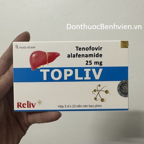 Viên nén bao phim Thuốc Topliv 25mg