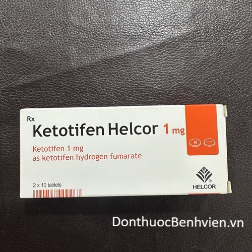 Thuốc Ketotifen Helcor 1mg