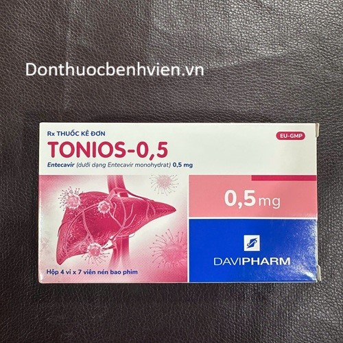 Viên nén bao phim Thuốc Tonios 0.5mg