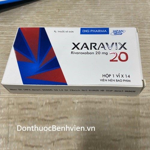 Viên nén bao phim Thuốc Xaravix 20mg