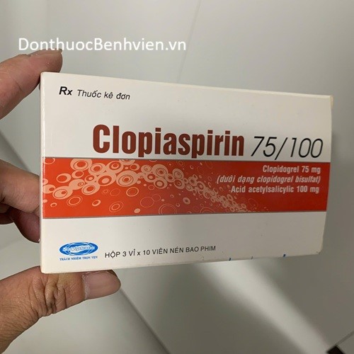 Viên nén bao phim Thuốc Clopiaspirin 75/100