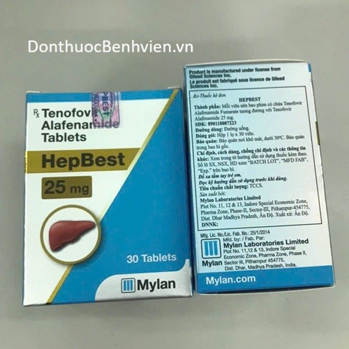Viên nén bao phim Thuốc Hepbest 25mg