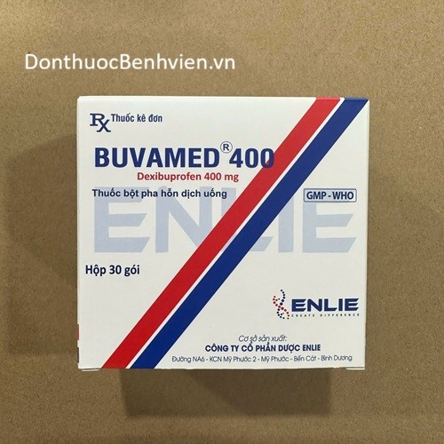Bột pha hỗn dịch uống Thuốc Buvamed 400mg