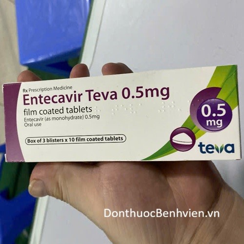 Viên nén bao phim Thuốc Entecavir Teva 0.5mg