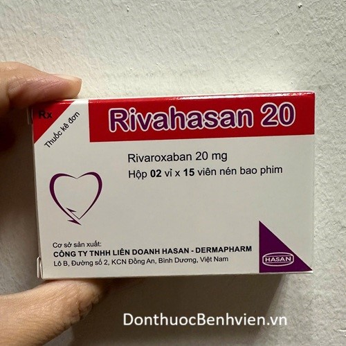 Viên nén bao phim Thuốc Rivahasan 20mg