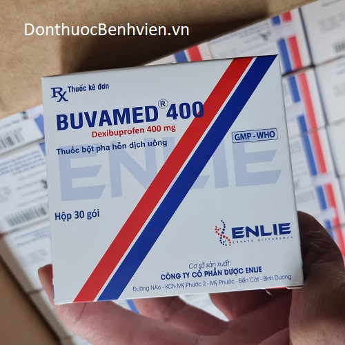 Bột pha hỗn dịch uống Thuốc Buvamed 400mg