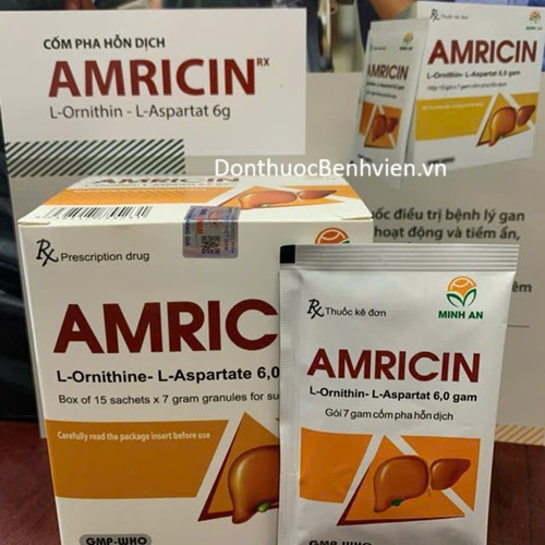 Cốm pha hỗn dịch Thuốc Amricin 6g
