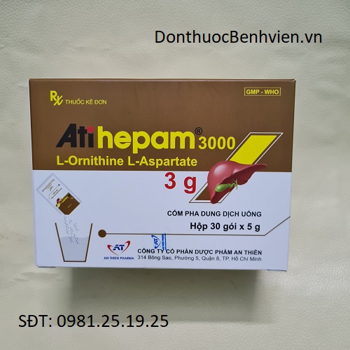Cốm pha hỗn dịch uống Atihepam 3000