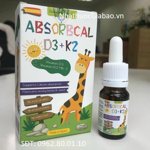 Dung dịch Absorbcal D3+K2 10ml