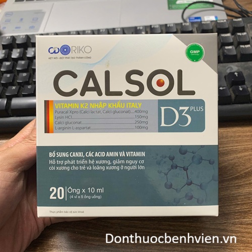 Dung dịch uống Calsol D3 Plus 10ml
