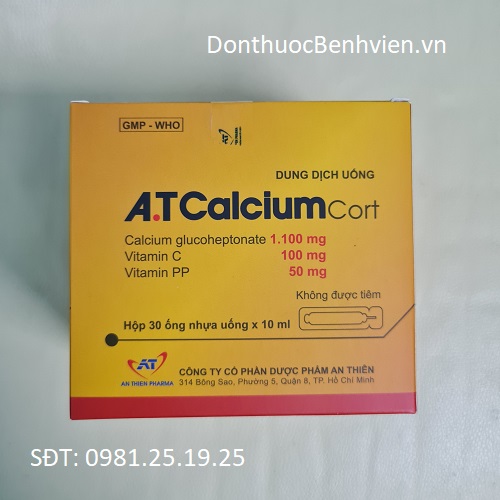 Dung dịch uống Thuốc A.T Calcium Cort 10ml