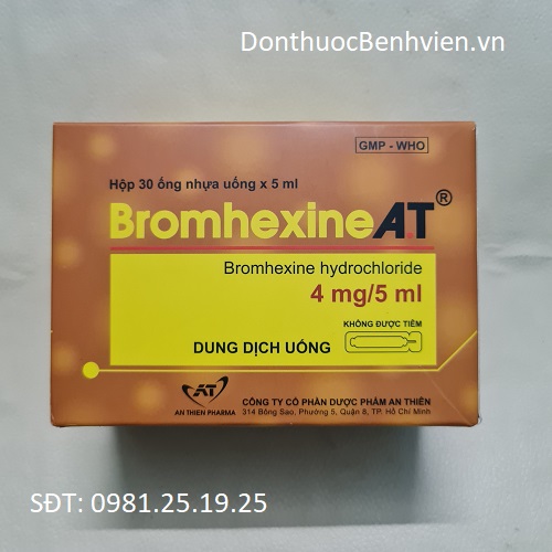 Dung dịch uống Thuốc Bromhexine A.T 5ml
